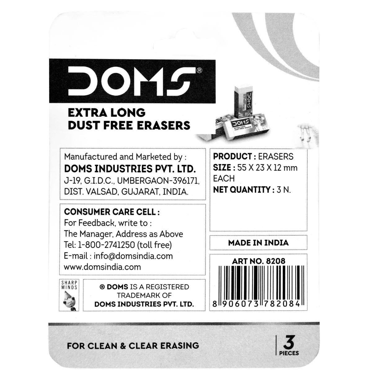Goma Doms Plastica XL 3u 82082