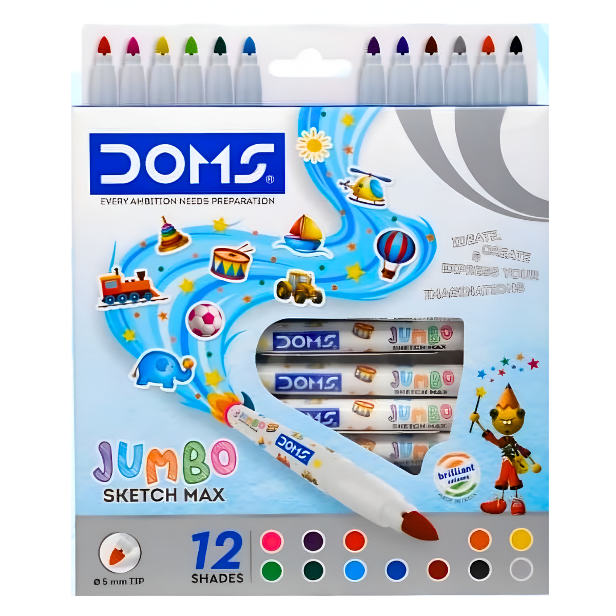 Bl. Marcador Doms Jumbo Sketch Max 12col 80848 0