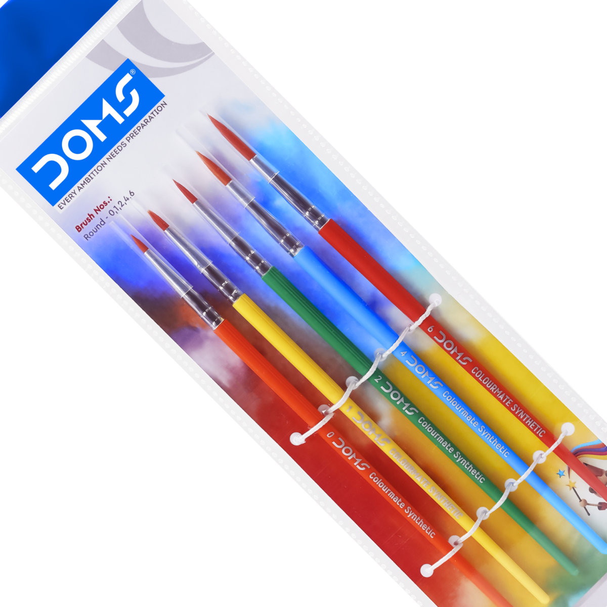 Bl. Set Pinceles Doms Redondos 5u - N° 0,1,2,4,6 - 83412