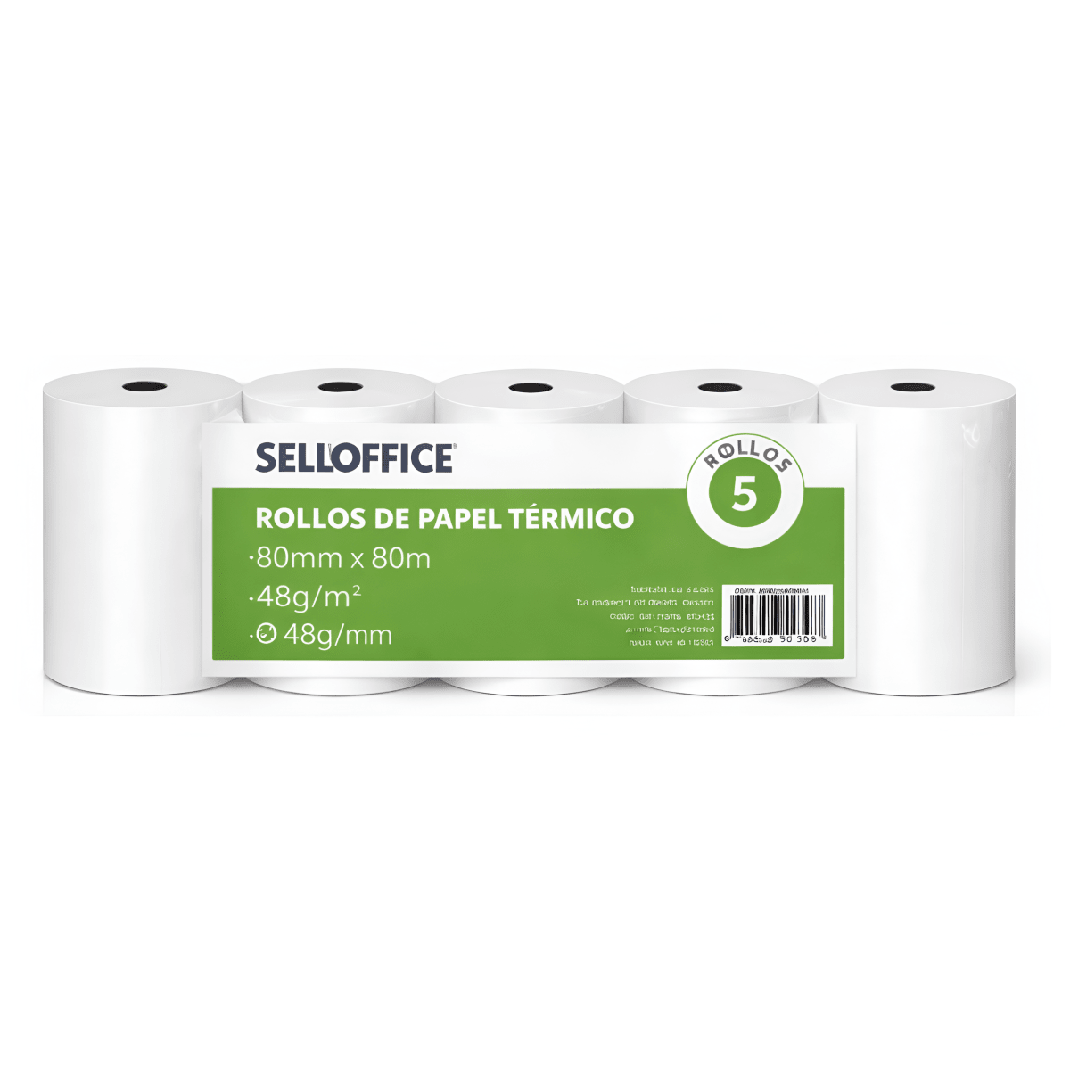 Rollo Térmico 48g 80mm x 80mts 80mm 5u2