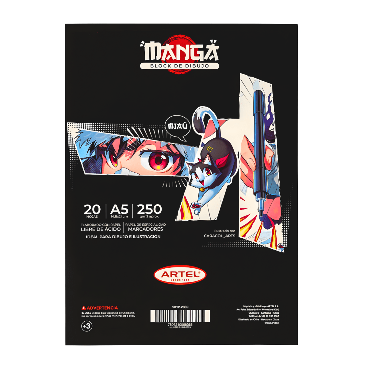Block Artel Manga A5 20H 250G 201228302