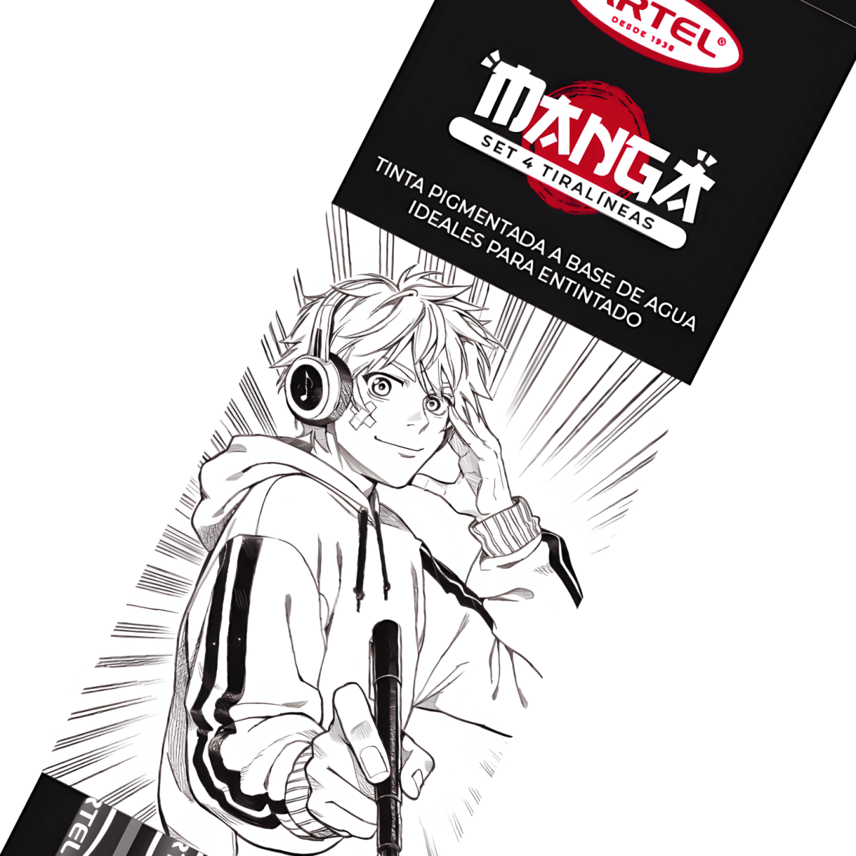 Set Tiralíneas Artel Manga 4U Black 216405102