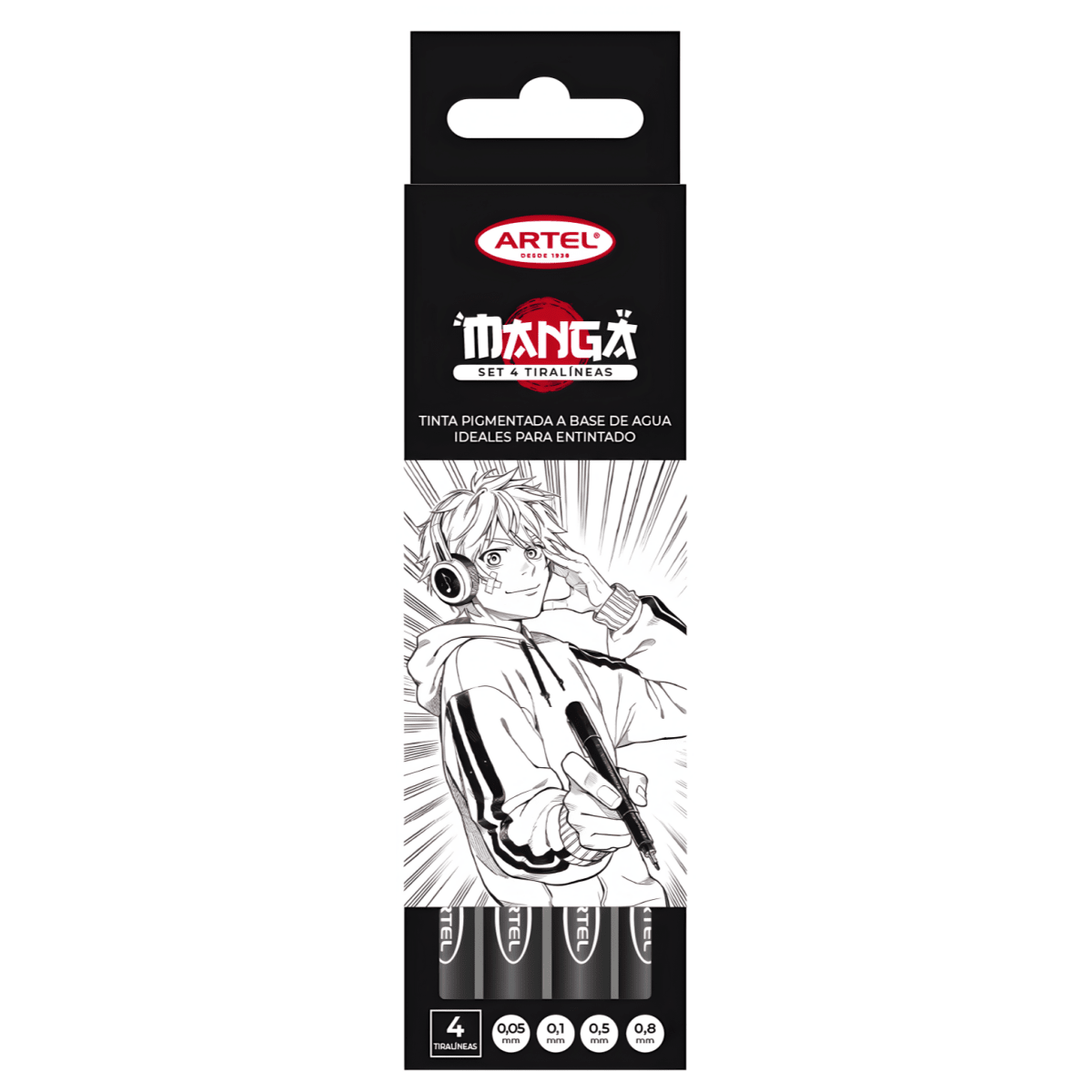 Set Tiralíneas Artel Manga 4U Black 21640510 0