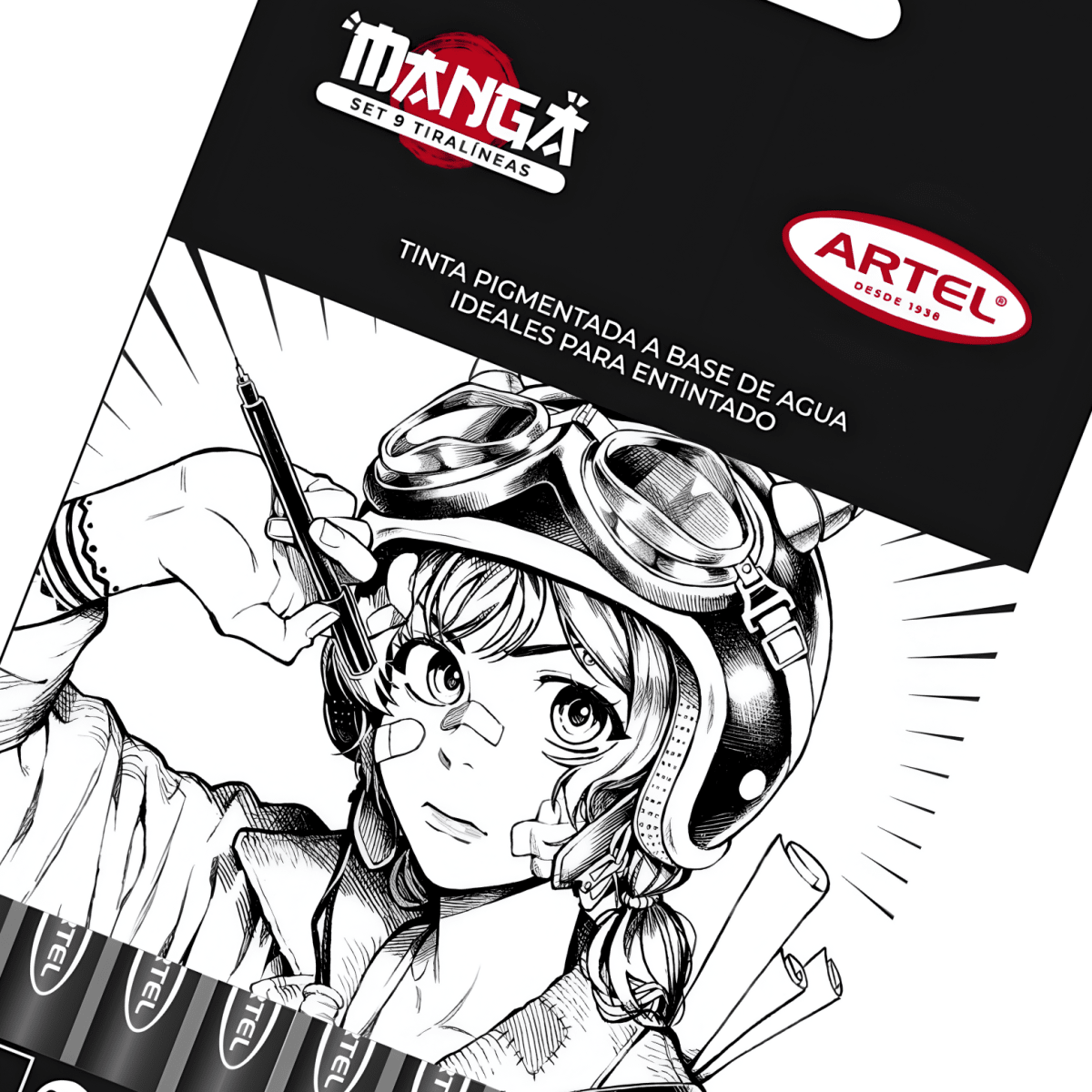 Set Tiralíneas Artel Manga 9U Black 216405122