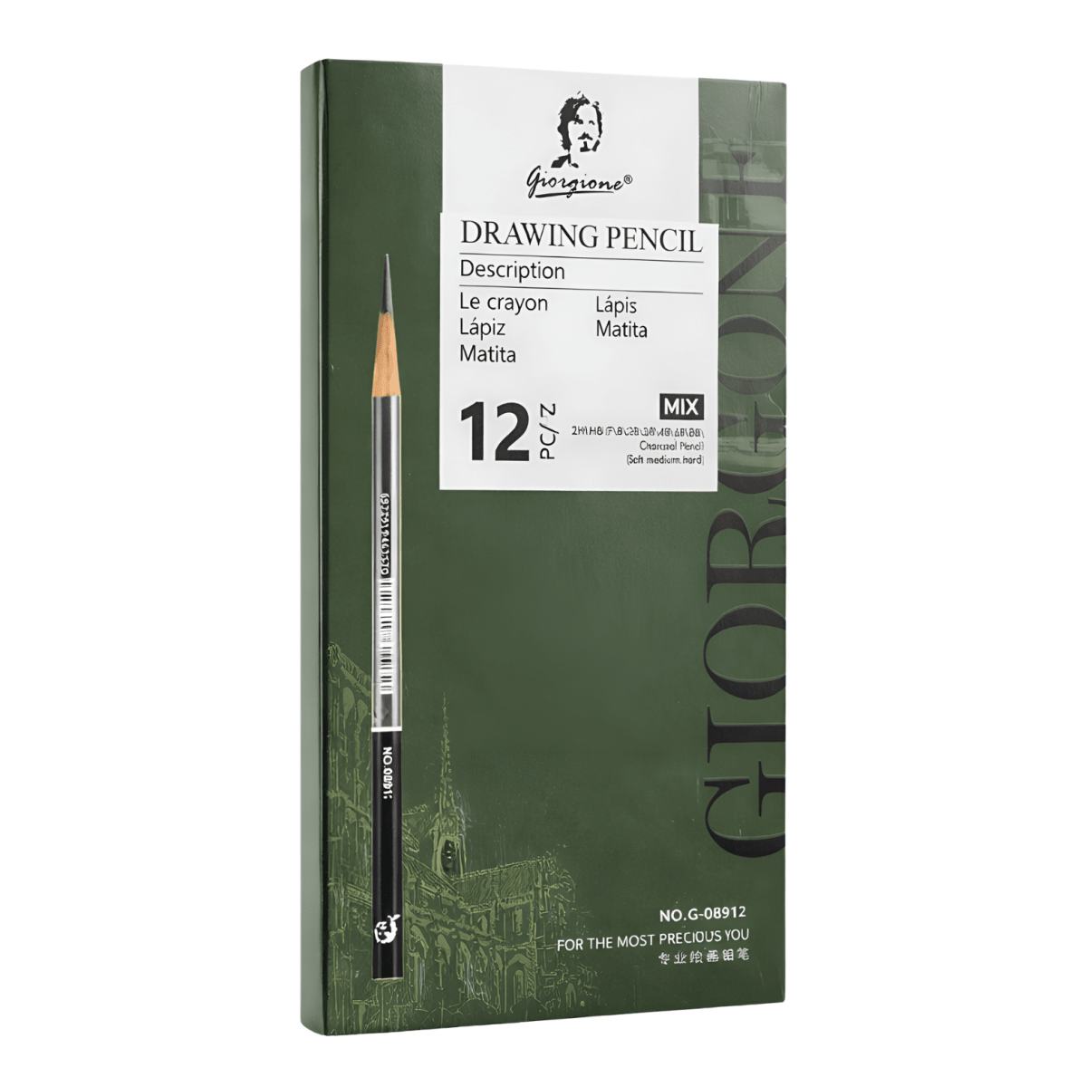 Lapiz Grafito Giorgione Tecnicos 12u G-089123