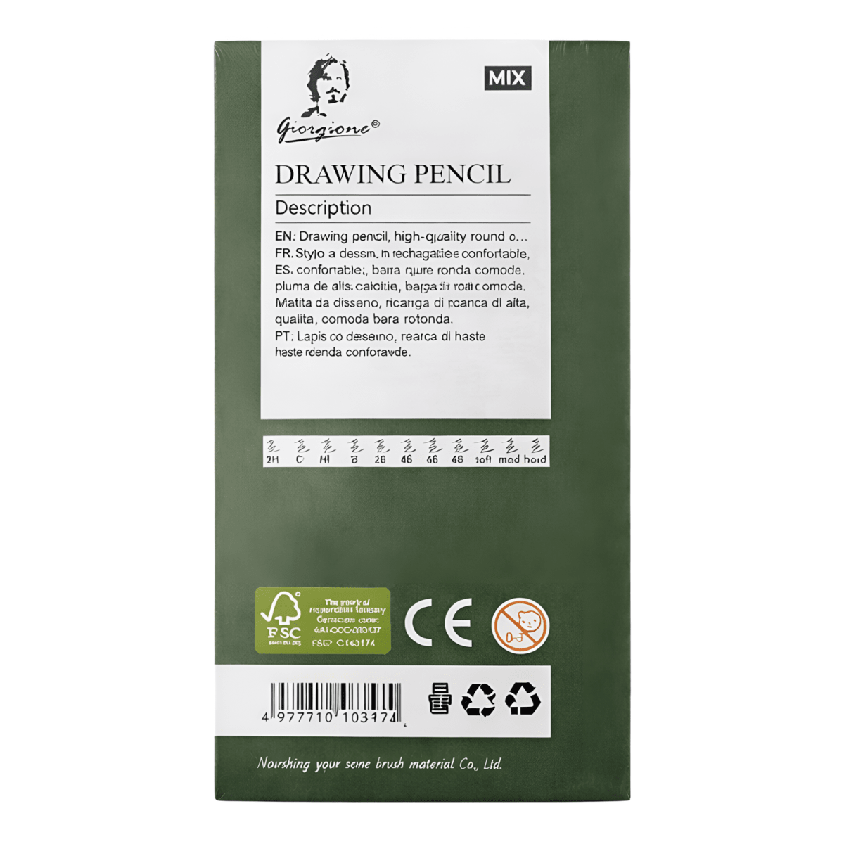 Lapiz Grafito Giorgione Tecnicos 12u G-089122