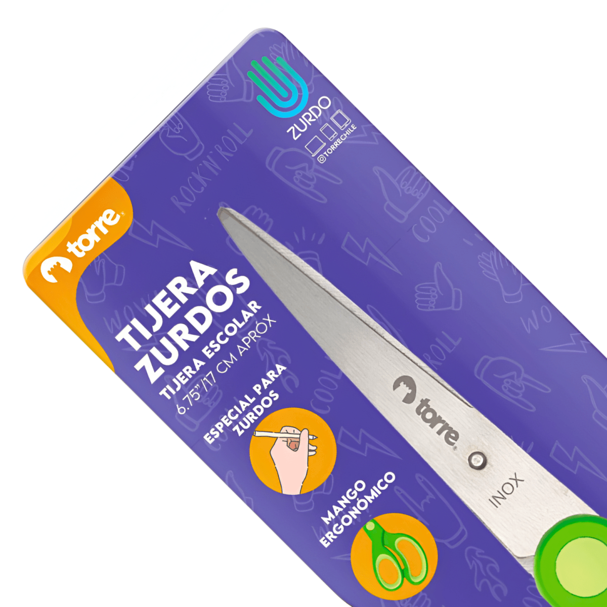 Tijera Torre Zurdo Ergonómico 6.75in 17cm 326442