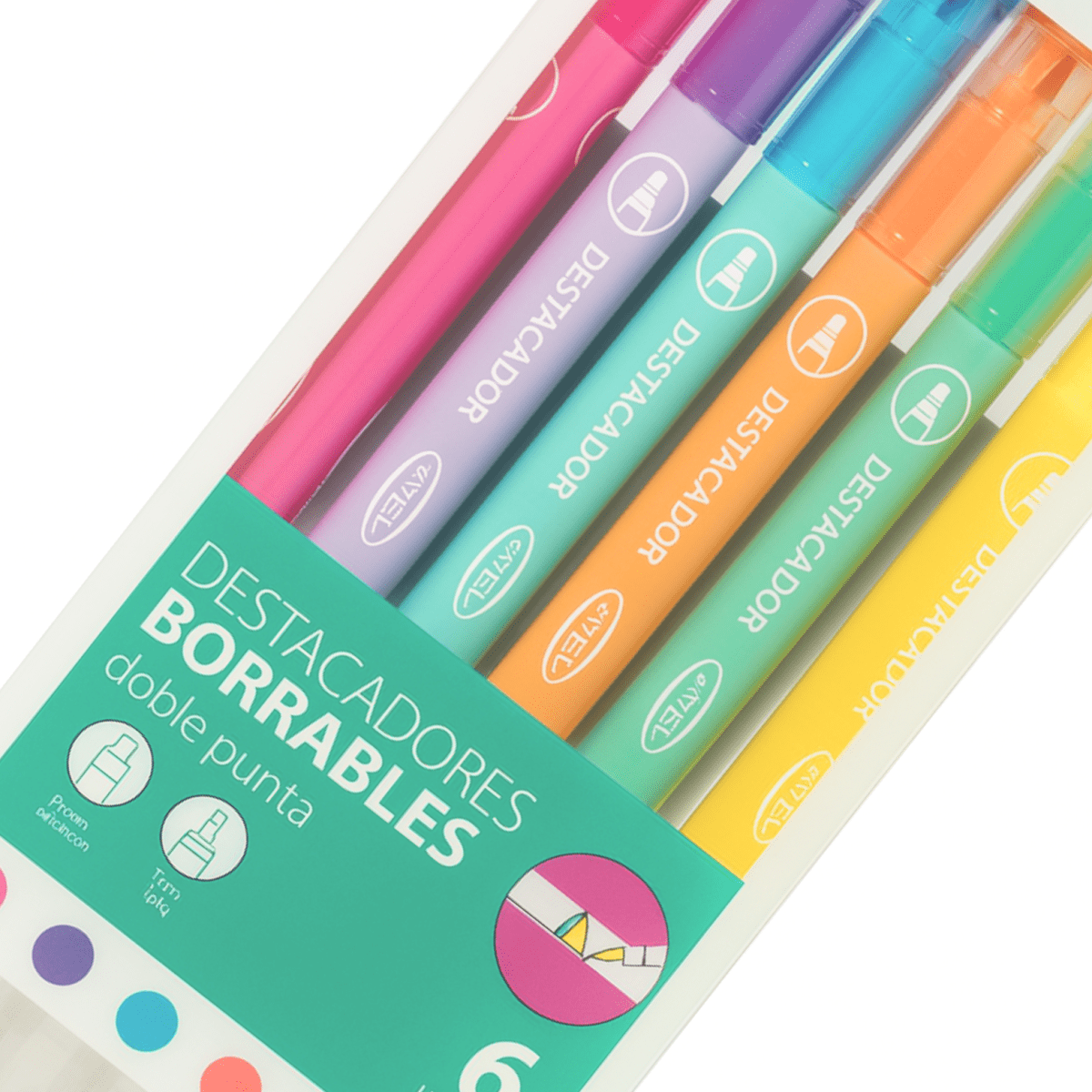 Bl. Destacador Artel Pastel Dp Borrables 6col 277500222