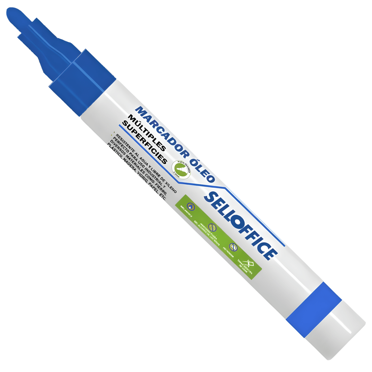 Marcador Selloffice Oleo 2mm Azul AMPE0000052