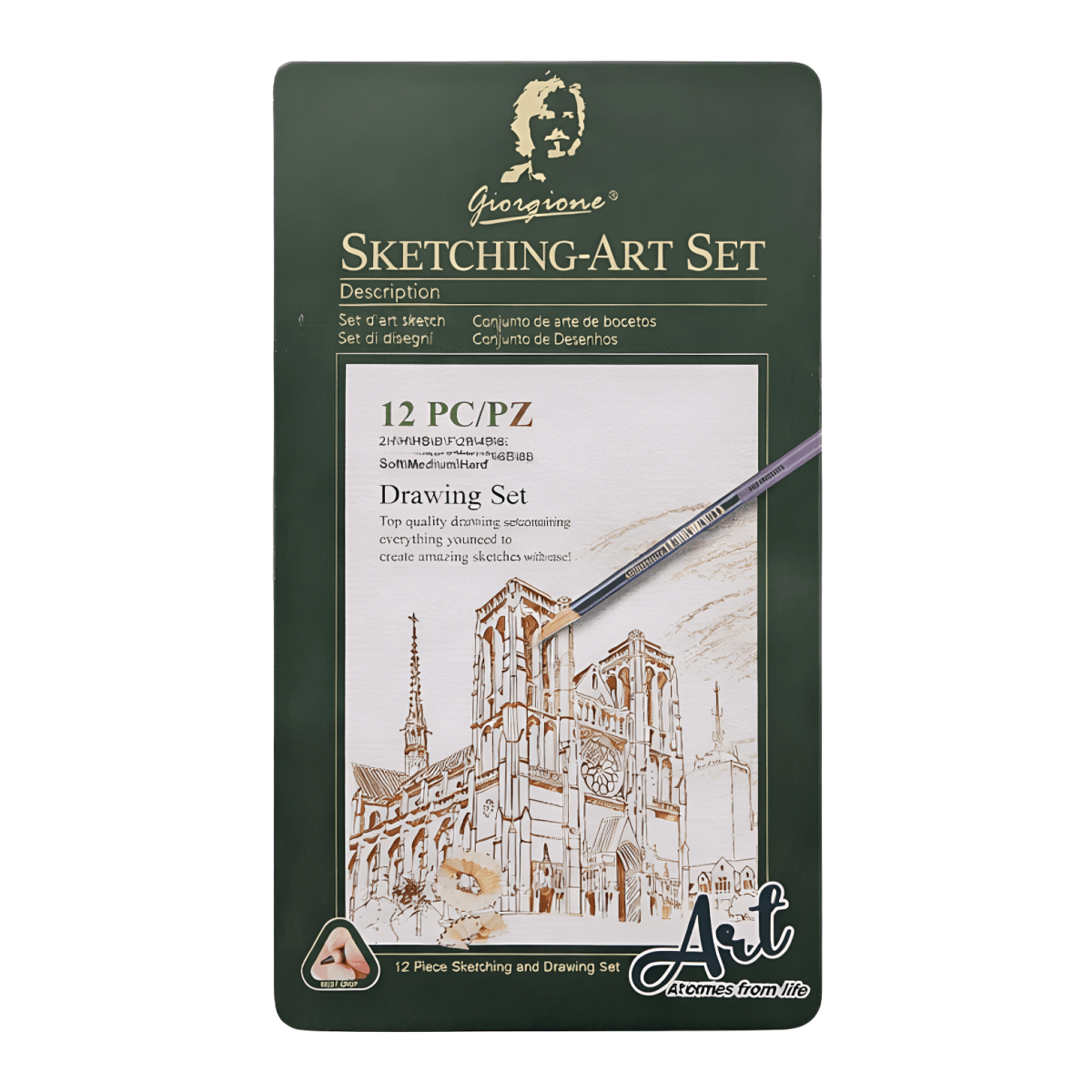 Lapiz Grafito Giorgione Tecnicos Caja Met 12u G-121208 0