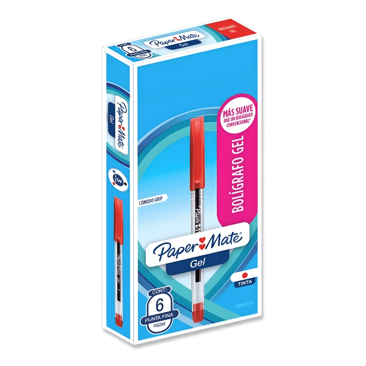 Lapiz Papermate Gel Fino Rojo2