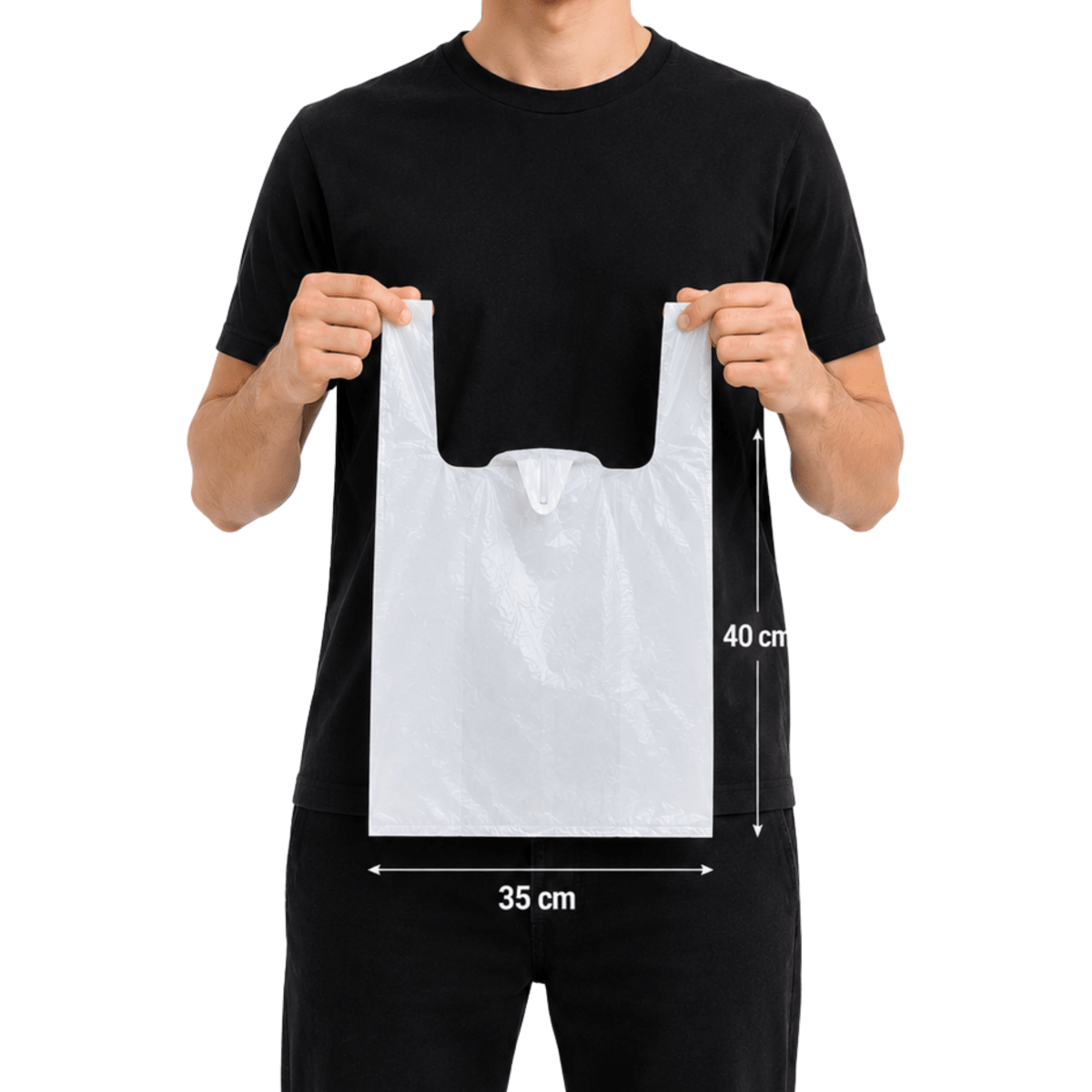 Bolsa Camiseta Blanca 35x40cm 100u3