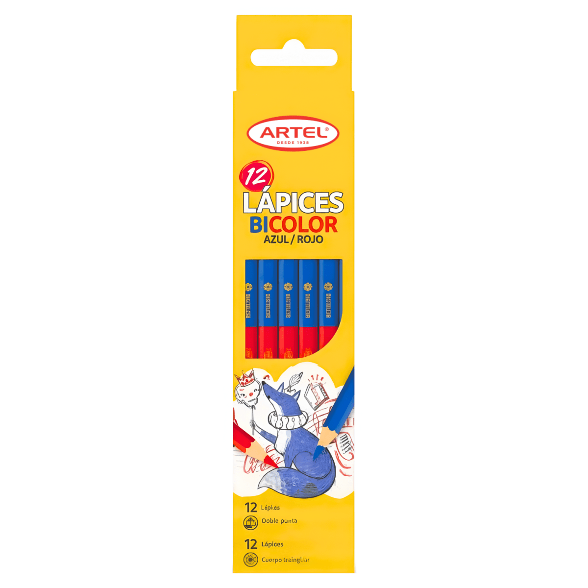 Lapiz Grafito Artel Bicolor R/A 12u 206350752