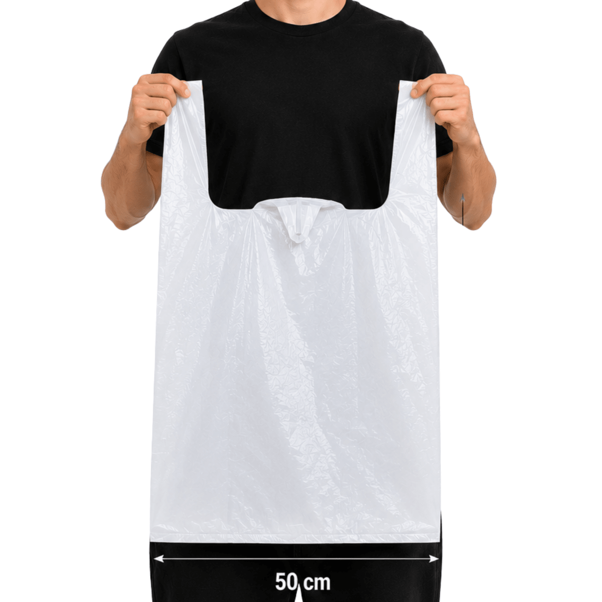 Bolsa Camiseta Blanca 50x60cm 100u3