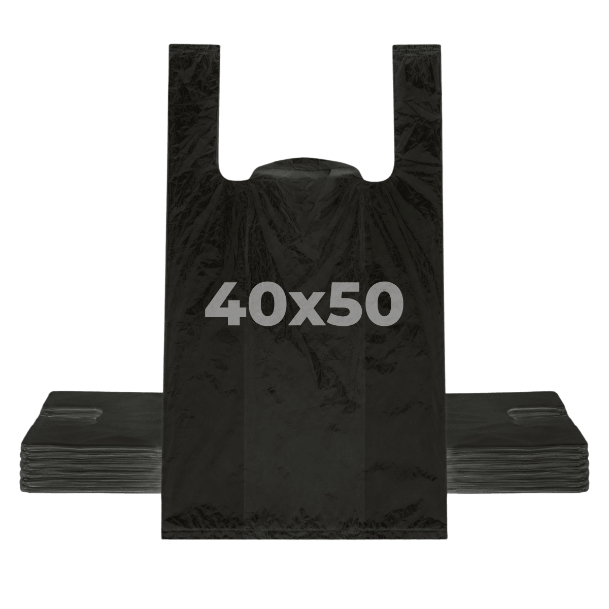 Bolsa Camiseta Negra Botilleria 40x50cm 100u 0