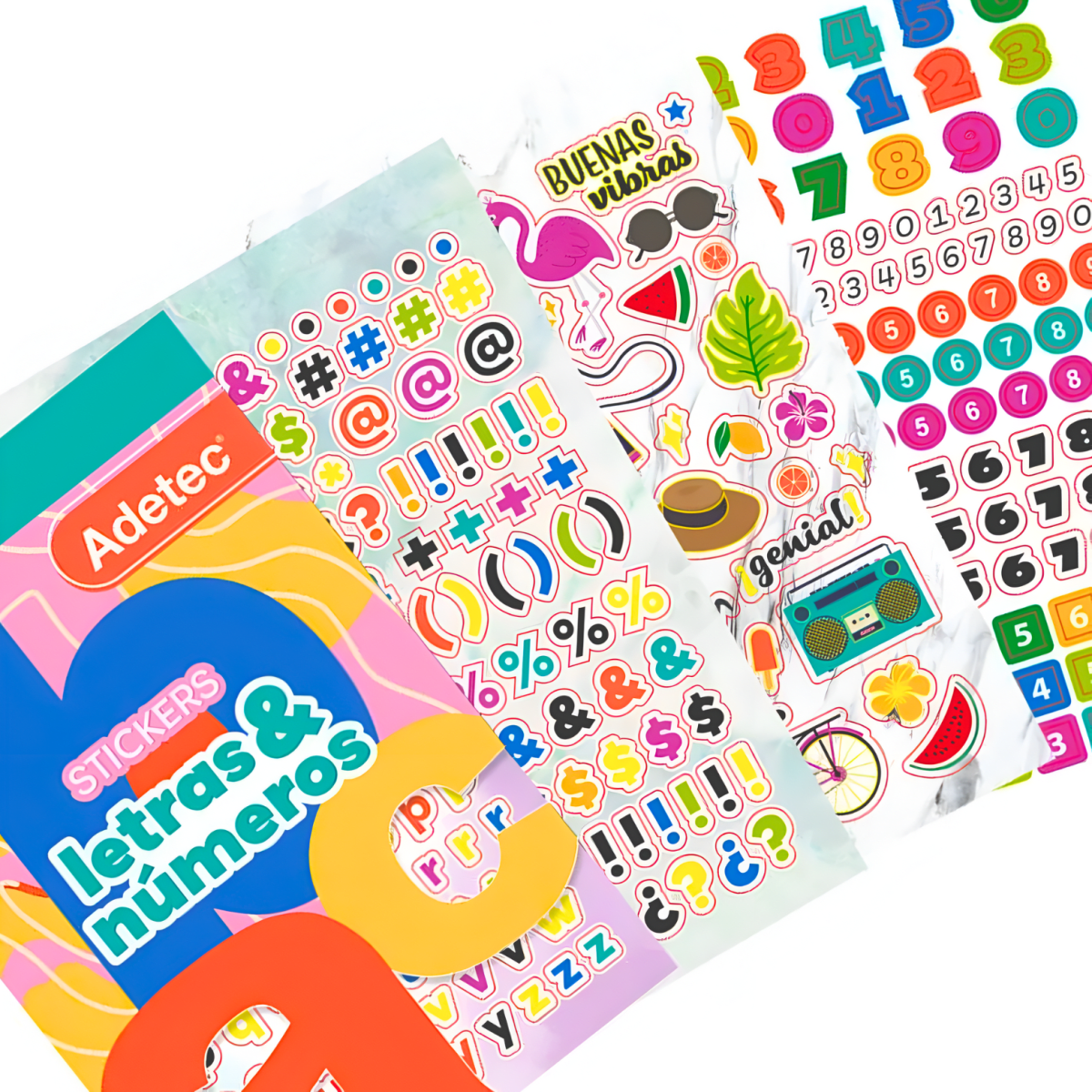Stickers Adetec 288u 5h Letras y Numeros 8432