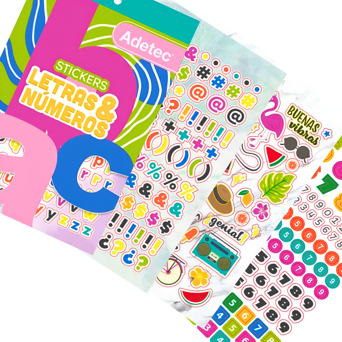 Stickers Adetec 288u 5h Letras y Numeros 8433