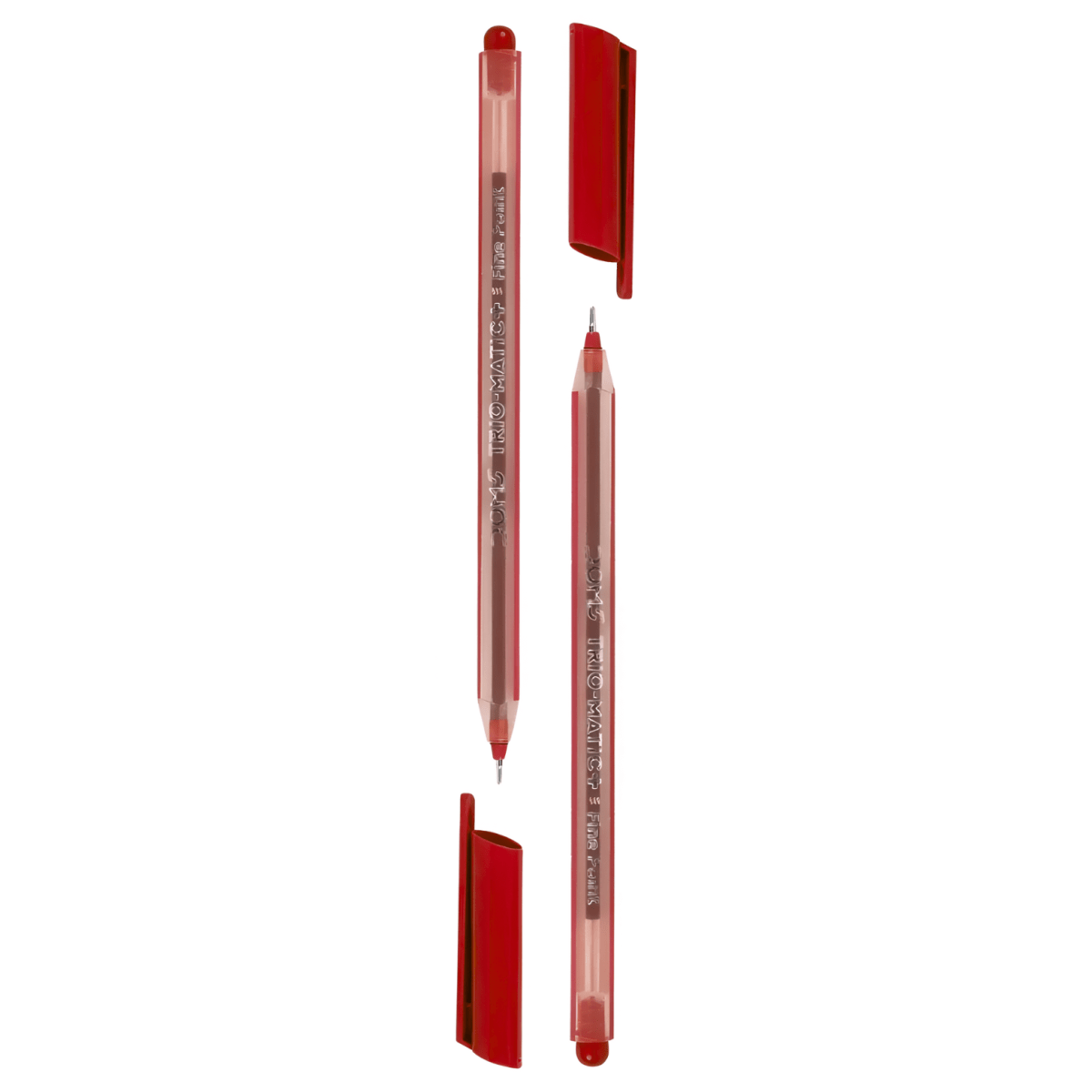 Lapiz Doms Pasta 06 Trio-Matic+ 12u Rojo2