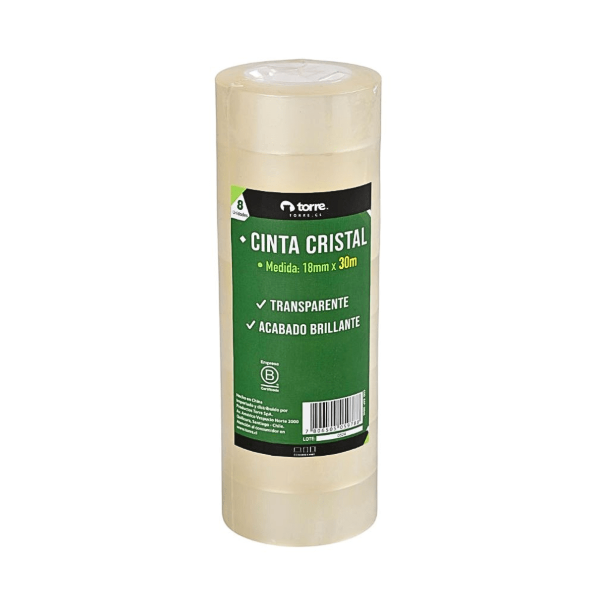 Cinta Torre Cristal Transp 18mmx30m 350452