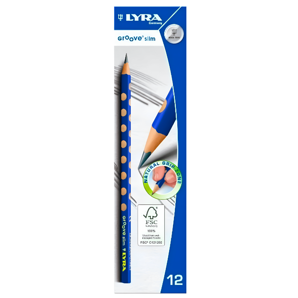 Lapiz Grafito Lyra Groove Slim Tri S/Goma 12u2