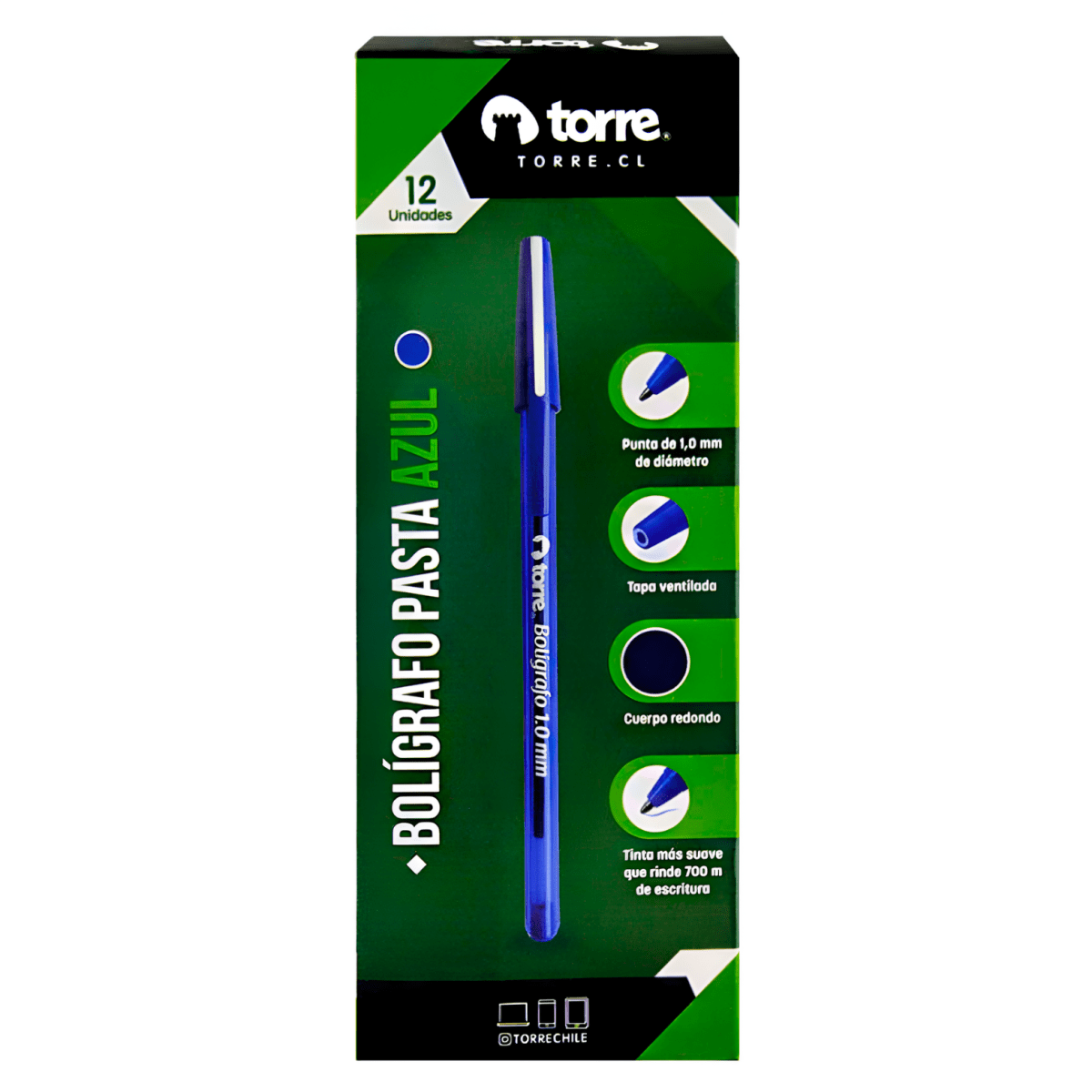 Lapiz Pasta Torre LB 1.0 Azul 314582