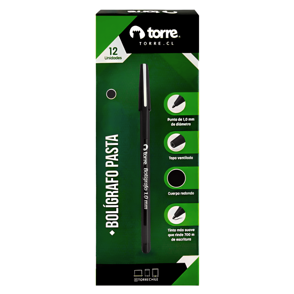 Lapiz Pasta Torre LB 1.0 Negro 314602