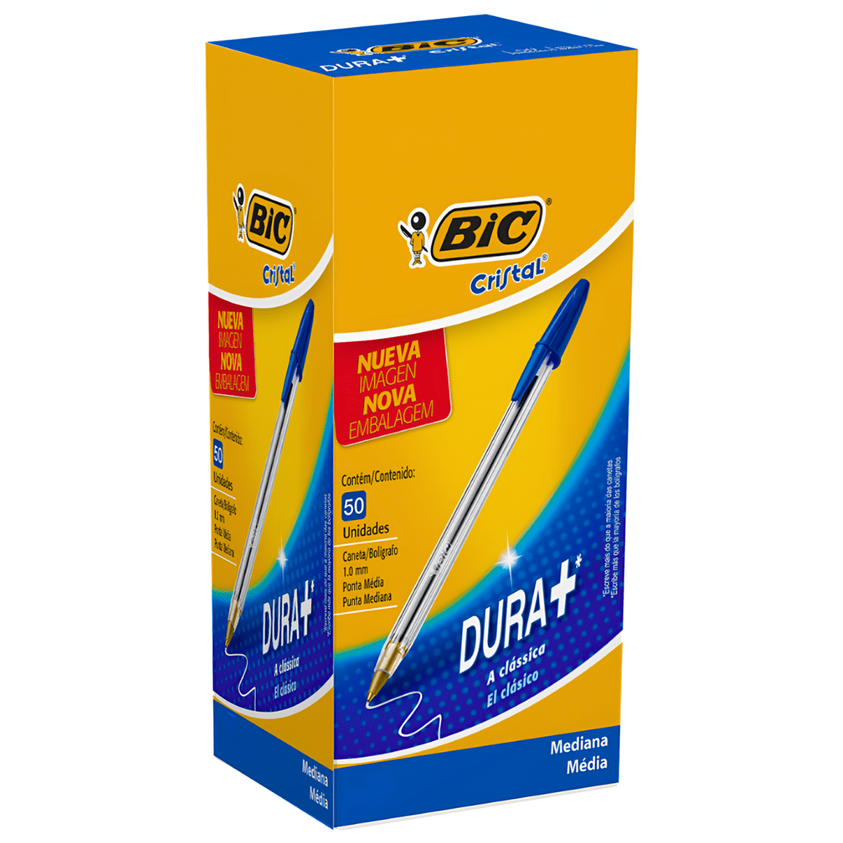 Lapiz Bic cristal medio Azul2