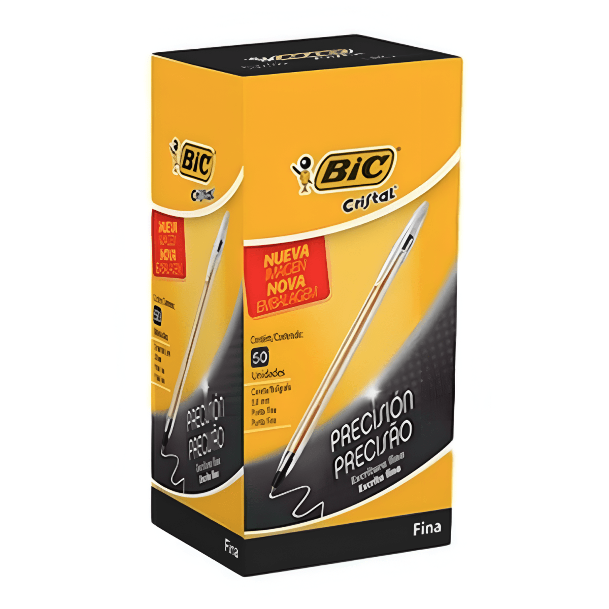 Lapiz Bic Fino Cristal Negro1