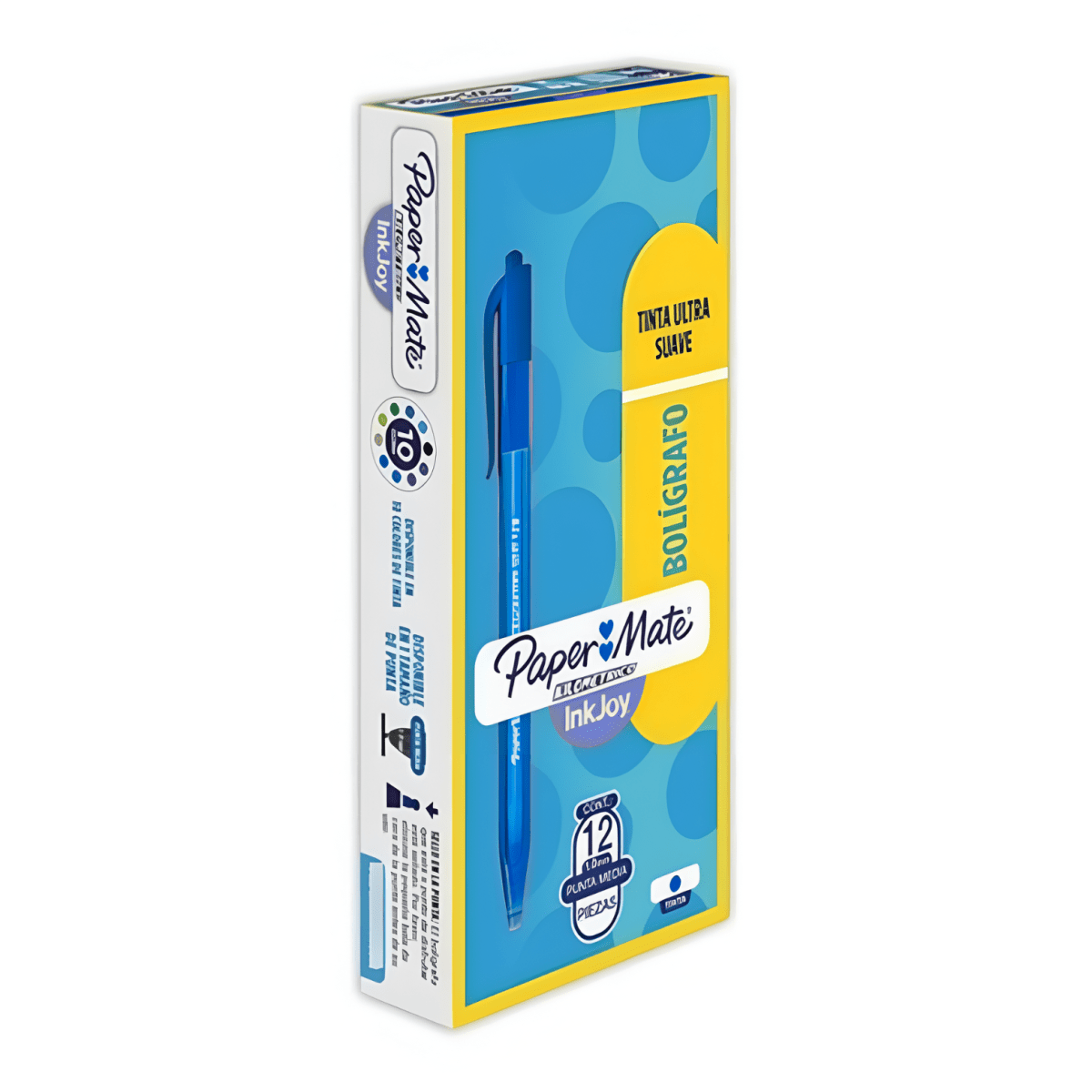 Lapiz Papermate Retractil Medio Azul2