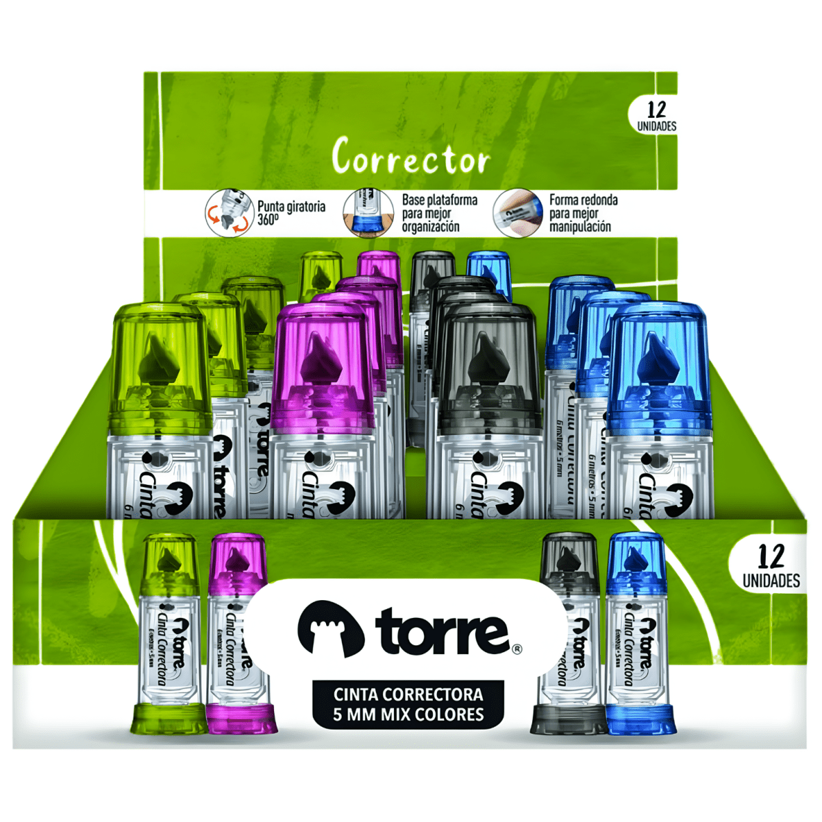 cinta correctora torre 5mm 6m mix 302831
