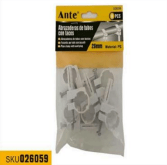 20MM ABRACADEIRAS DE TUBOS COM BUCHAS 6PCS