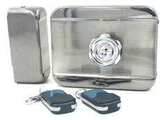 Cerradura electrónica Inalambrica interior con 2 controles remoto 5V A-AL-PRO 13X10X4CM