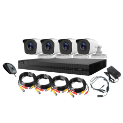 Kit Analogo Hilook 1080P DVR 4CH 4Bala Video 4x18m(Con Cable HDMI Y RED SIN DISCO) Hilook