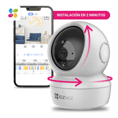 EZVIZ  WIFI PT INTERIOR CS-H6c-R105-1J5WF 5MP H6C PRO 3K+ IR10M Seguimiento Automatico