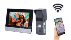 KIT Video Portero Hybrid MONITOR WIFI APP 7 PLUGADAS 1080P Hibrido