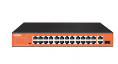 WITEK Switch PoE+ 24fe WI-PS526GH 200W 250Mt +1 Combo Uplink No Administrable