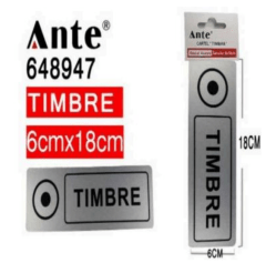 SENALETICA TIMBRE 6x18cm