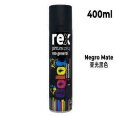 REX PINTURA SPRAY GENERAL NEGRO MATE 400ML