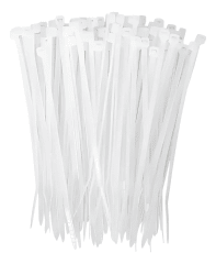 100 pcs Bridas Amarra Cables Cremallera Resistentes 5X250MM BLANCO
