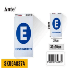 SENALETICA ESTACIONAMIENTO 20x30cm