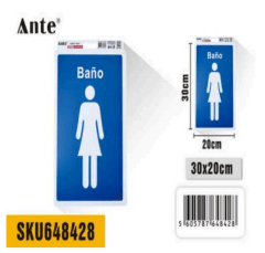 SENALETICA DAMA BANO 20x30cm