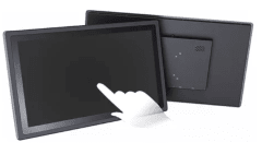 MONITOR TOUCH METALICA 21.5,VGA+HDMI,iai tech(Fuente+Cable poder+Usb+Bace metal+Cable VGA)