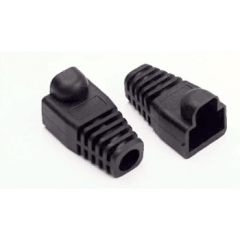 FUNDA DE CONECTOR NEGRO UTP RJ45 CAT6 CAT5E