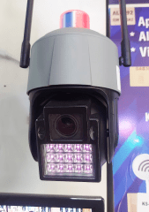 CAMARA PTZ AI WIFI 2MP 10X ALTA VOZ ALARMA LUZ POLICIA SMART TRACKING,128GB MaX(HJ-T21,APP:AView)