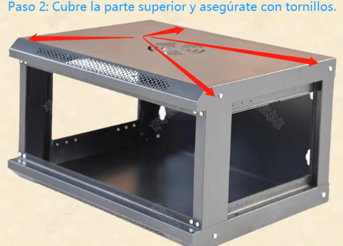 Gabinete 4U fijo a pared 530X400X2003