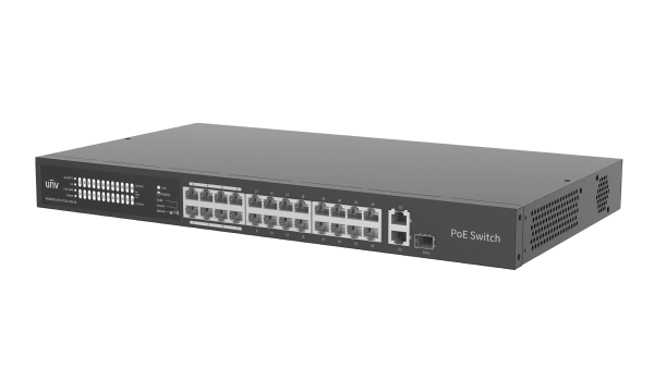 UNV Switch POE NSW2020-24T1GT1GC-POE-IN 24×100Mbps PoE ports 1×1000Mbps Giga 1×1000Mbps Combo No ad1