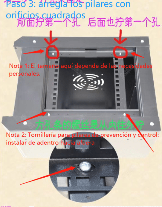 Gabinete 4U fijo a pared 530X400X2004