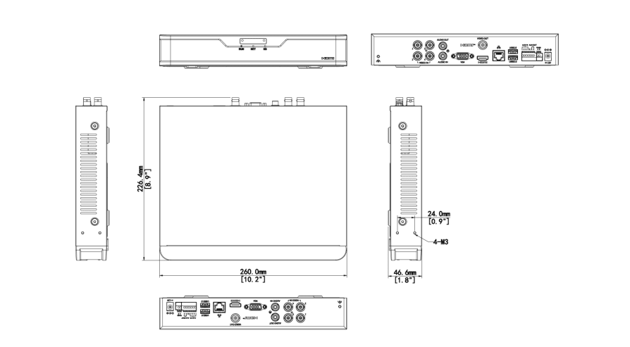 MES UNV XVR XVR301-08Q3 1 HDD 8 canales H.265 8MP 4K IA Ultra Detección de Movimiento2