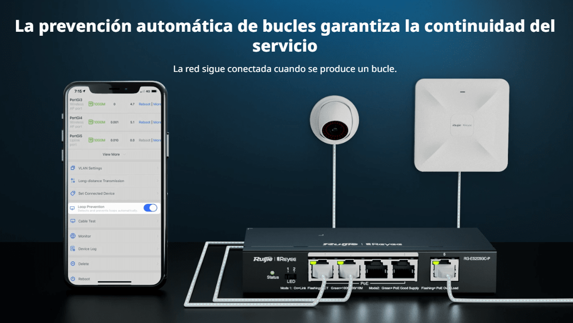Ruijie RG-ES220GS-P,20GE POE Switch, 16 PoE-POE+,2 Gigabit RJ45-2 SFP,250W4