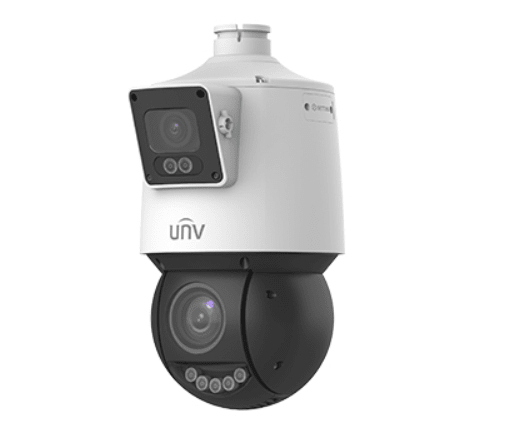 UNV Cámara IP PTZ Dual 4MP+4MP LightHunter 25X Seguimiento Automático Audio PoE+ Color 24hrs2